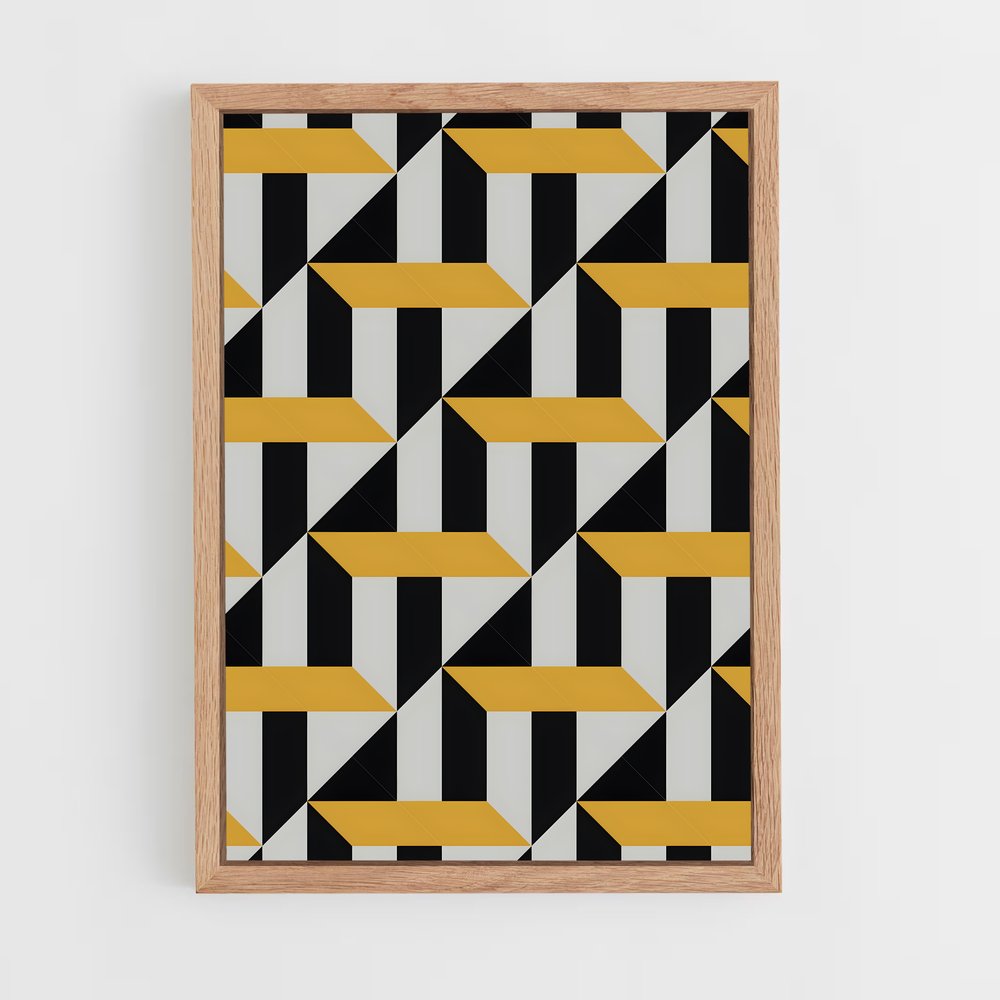 ap-geometric patterns-13 cadre Bois clair