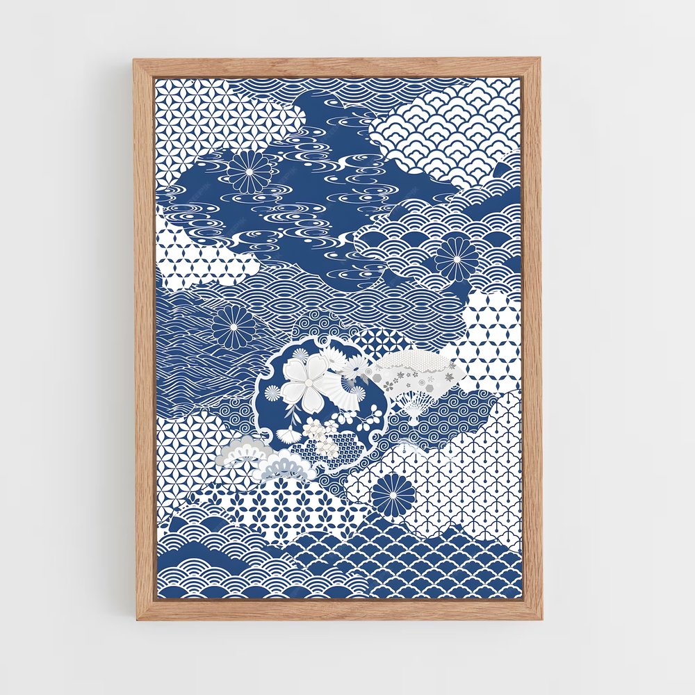 ap-geometric patterns-15 cadre Bois clair