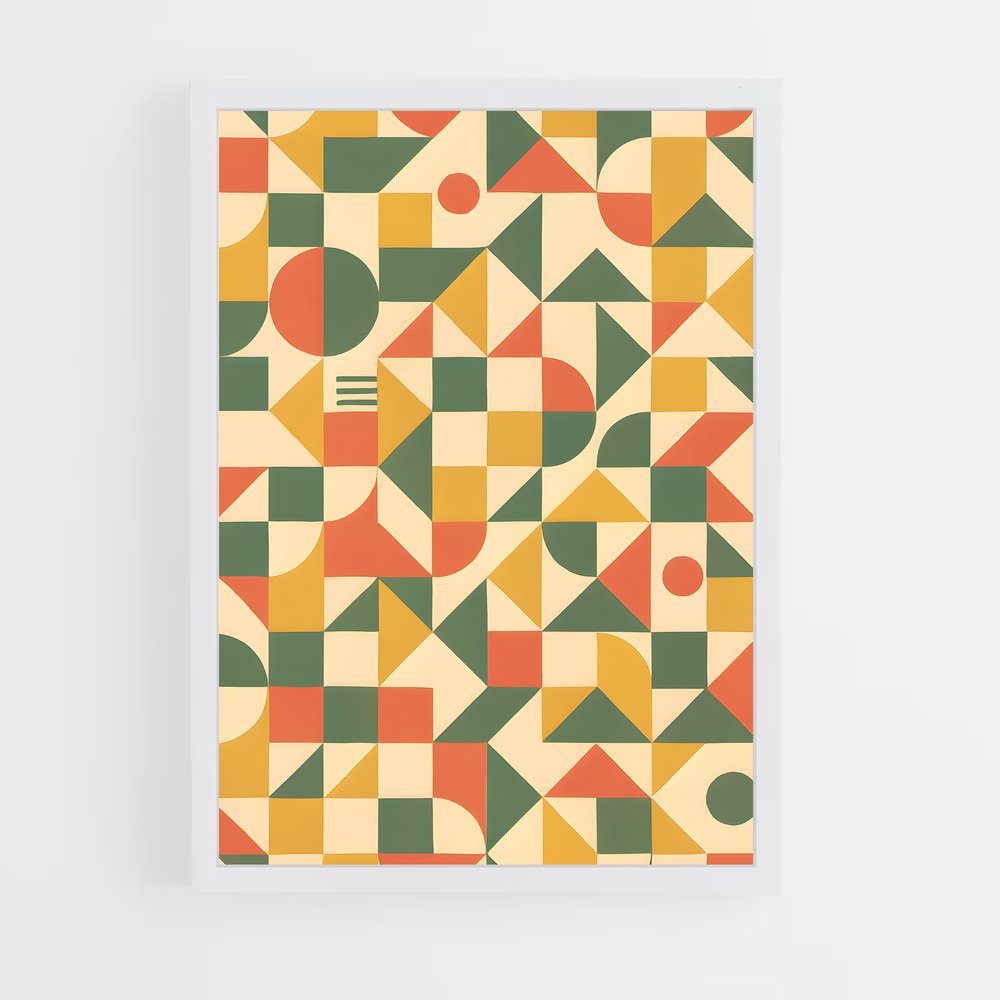 ap-geometric patterns-16 cadre Blanc