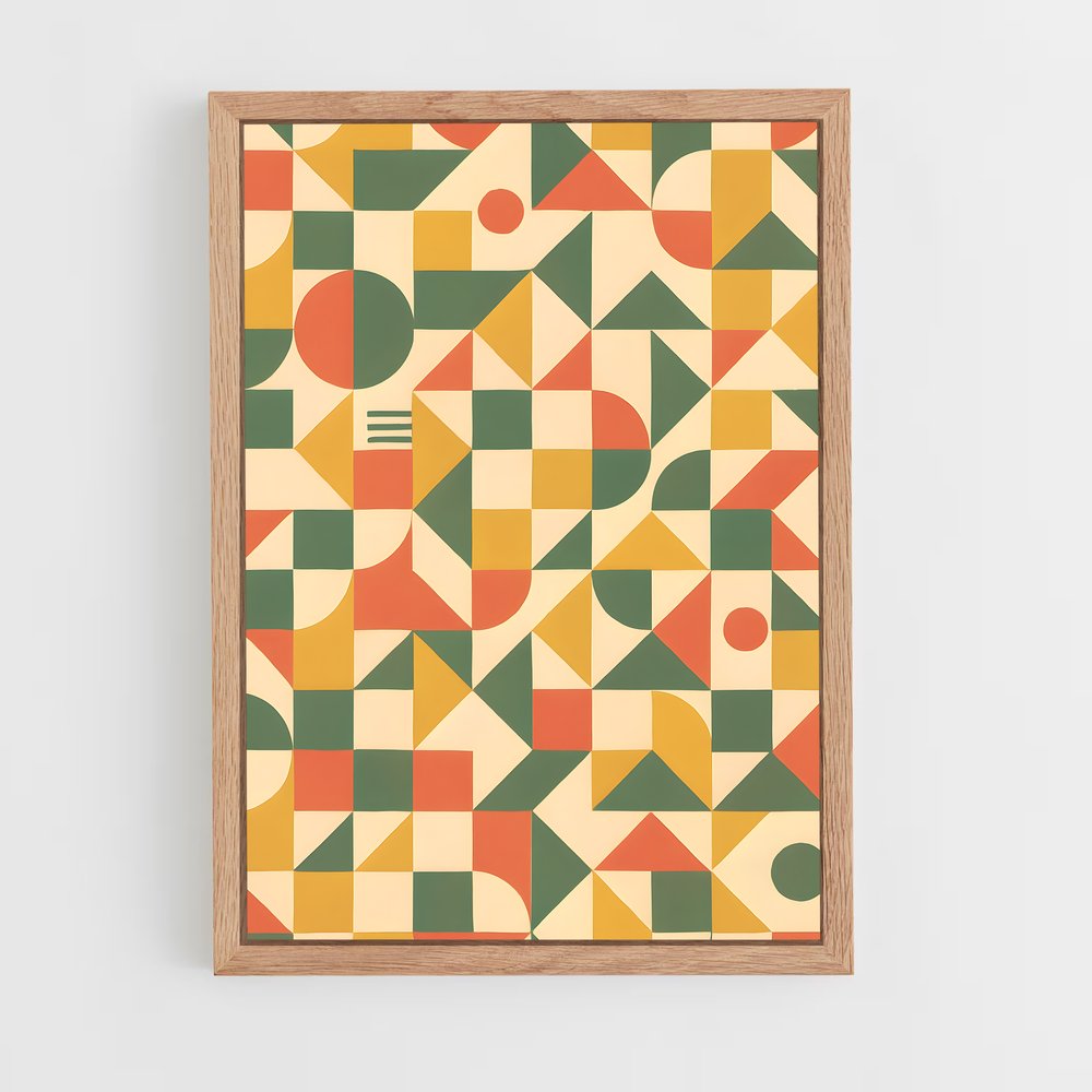 ap-geometric patterns-16 cadre Bois clair
