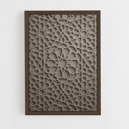 ap-geometric patterns-3 cadre Bois foncé