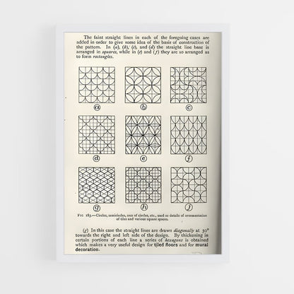 ap-geometric patterns-4 cadre Blanc