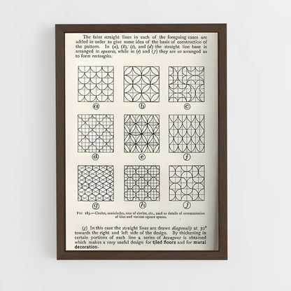 ap-geometric patterns-4 cadre Bois foncé