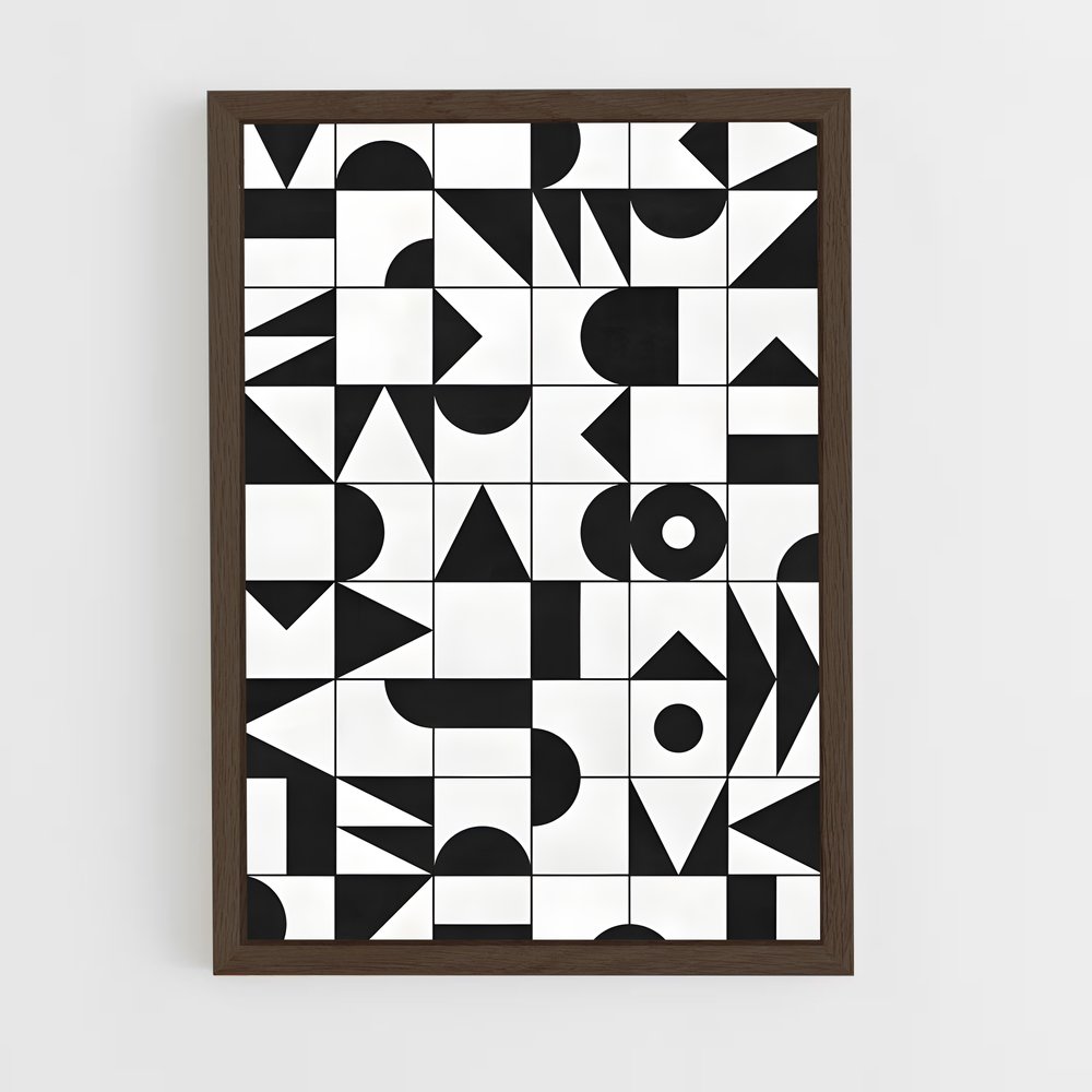 ap-geometric patterns-7 cadre Bois foncé