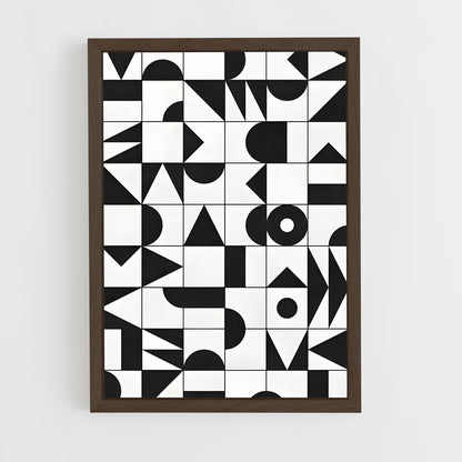 ap-geometric patterns-7 cadre Bois foncé