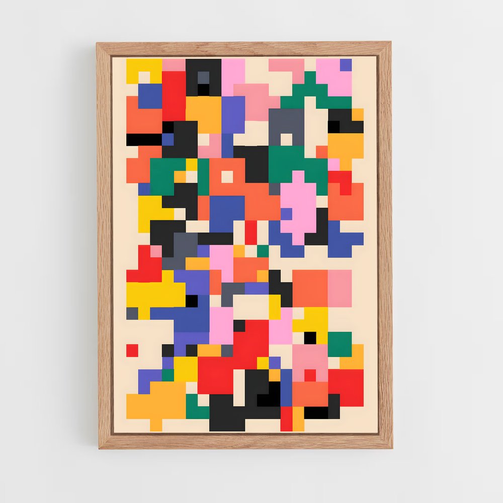 ap-geometric patterns-8 cadre Bois clair