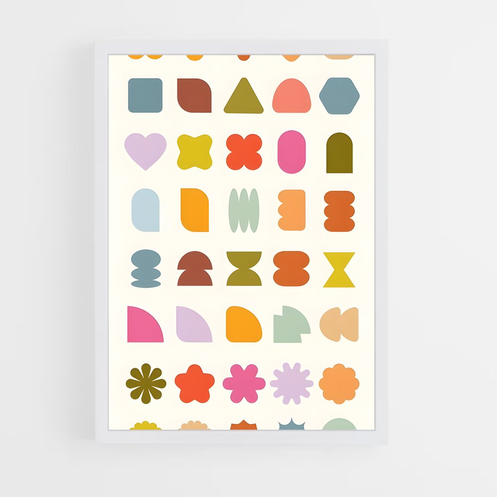 ap-geometric shapes-1 cadre Blanc