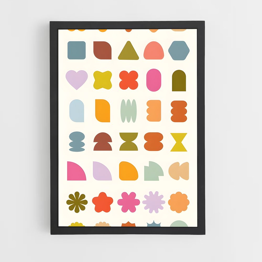 ap-geometric shapes-1 cadre Noir