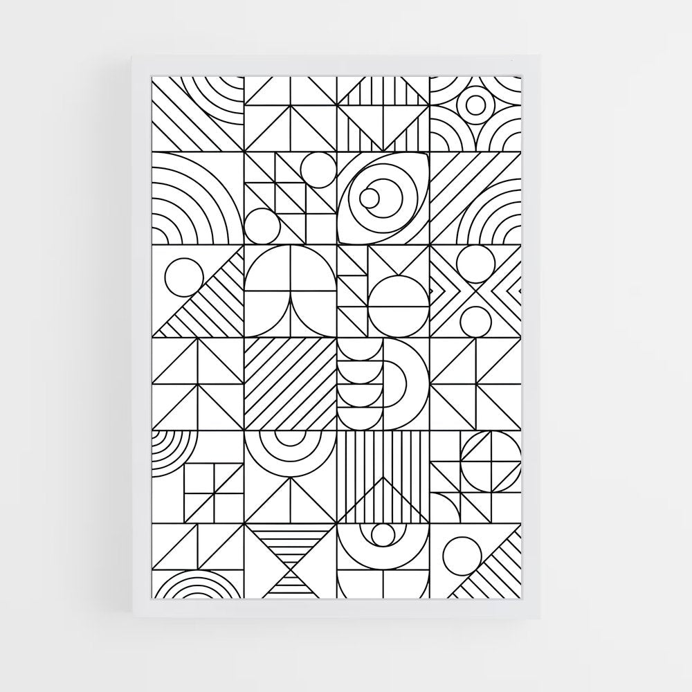 ap-geometric shapes-2 cadre Blanc