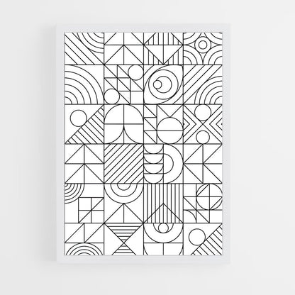 ap-geometric shapes-2 cadre Blanc