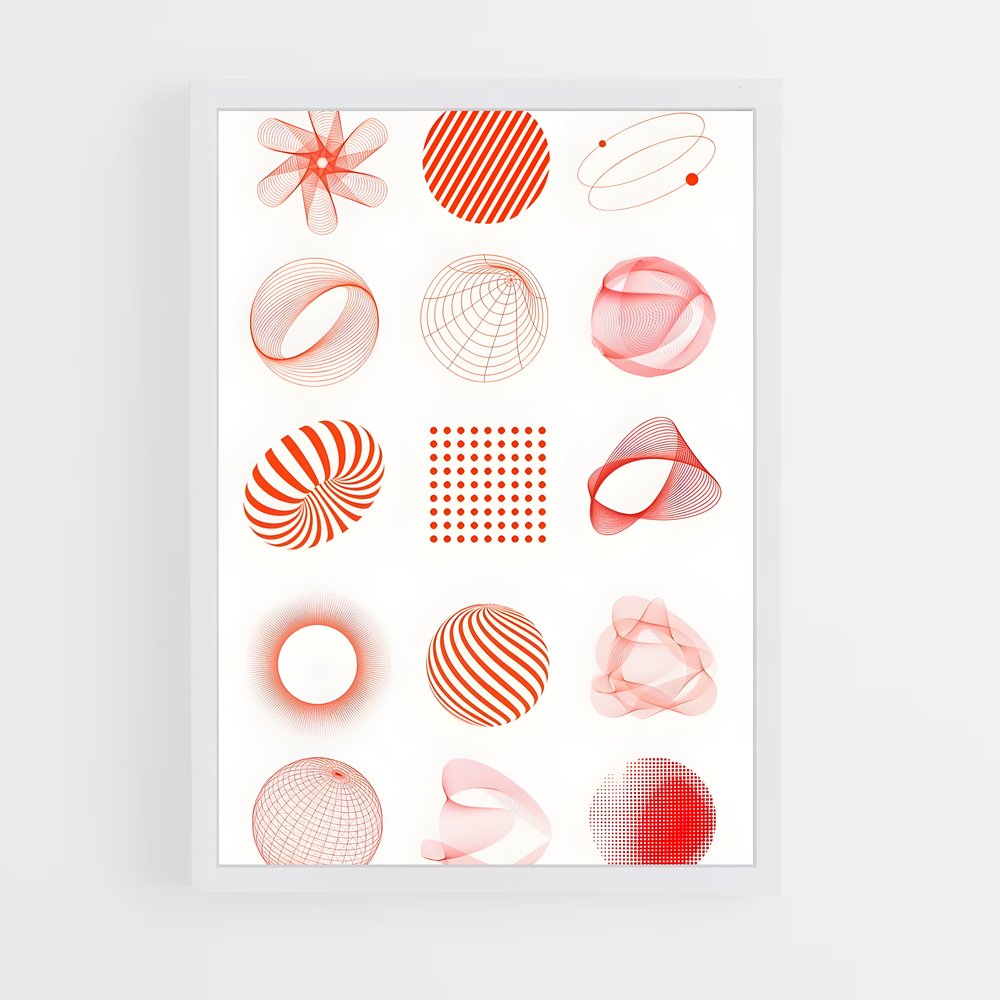 ap-geometric shapes-7 cadre Blanc