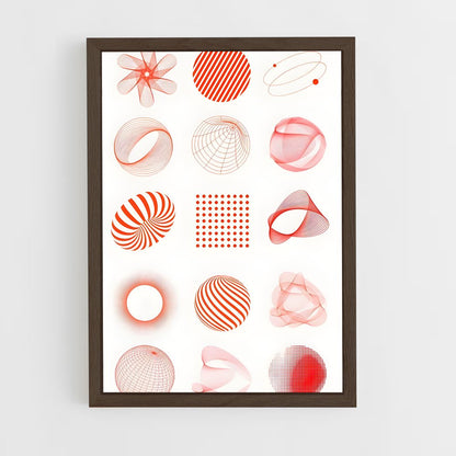 ap-geometric shapes-7 cadre Bois foncé