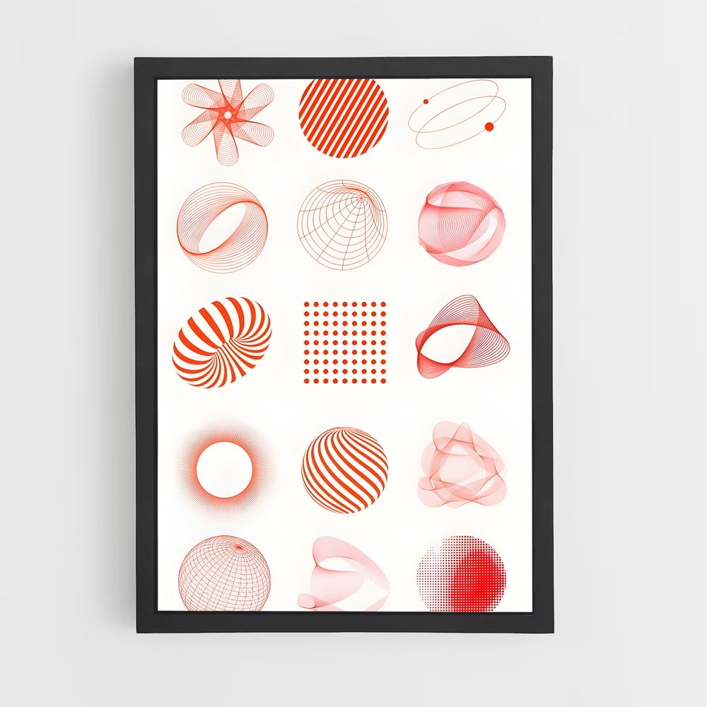 ap-geometric shapes-7 cadre Noir