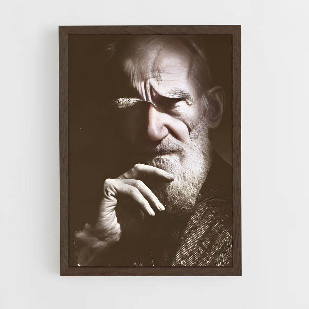 ap-george bernard shaw-3 cadre Bois foncé