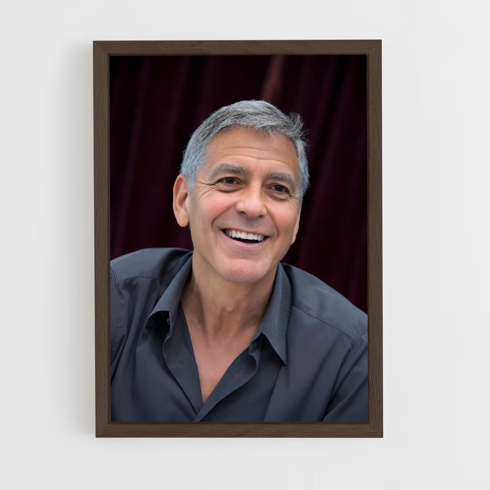 ap-george clooney-1 cadre Bois foncé