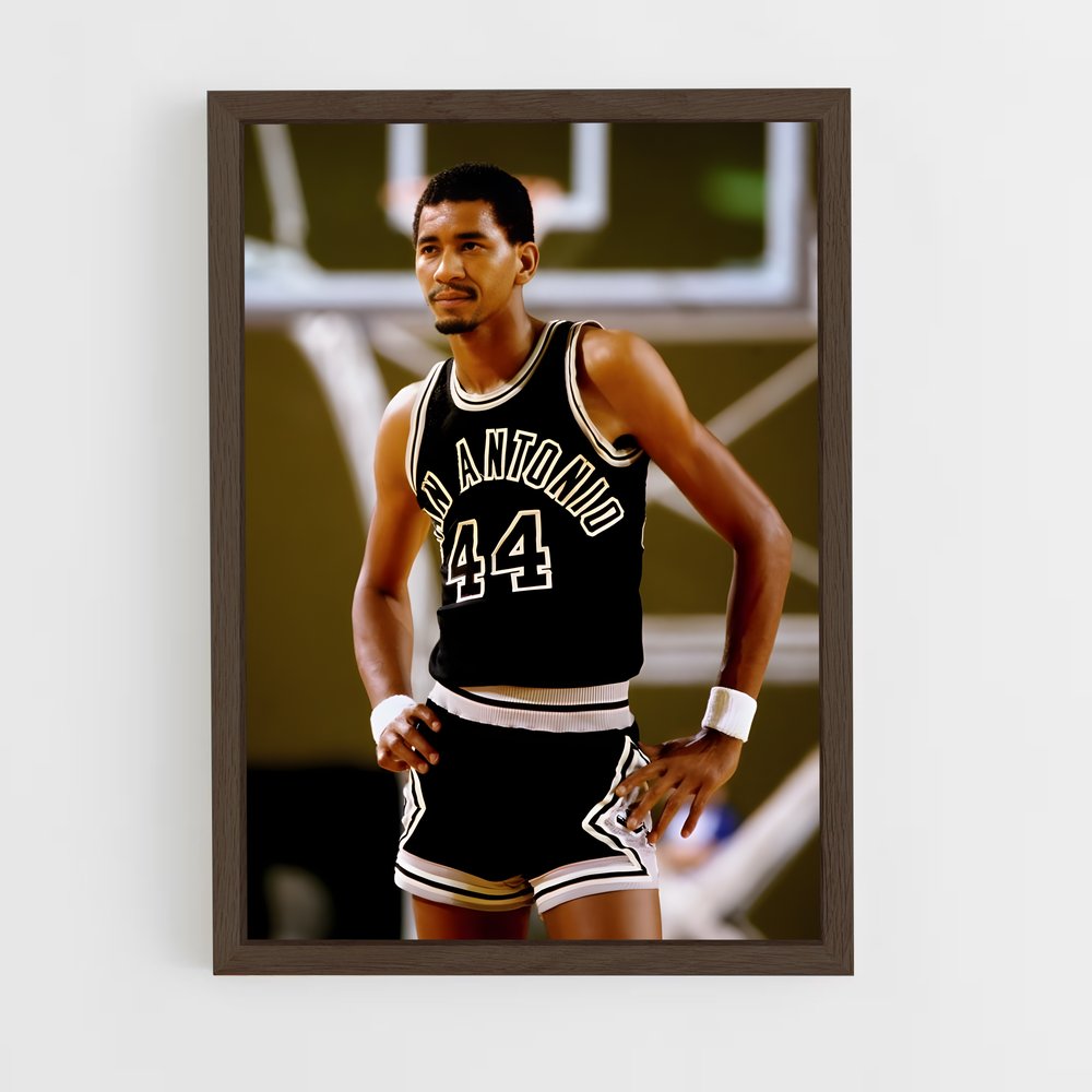 ap-george gervin-3 cadre Bois foncé