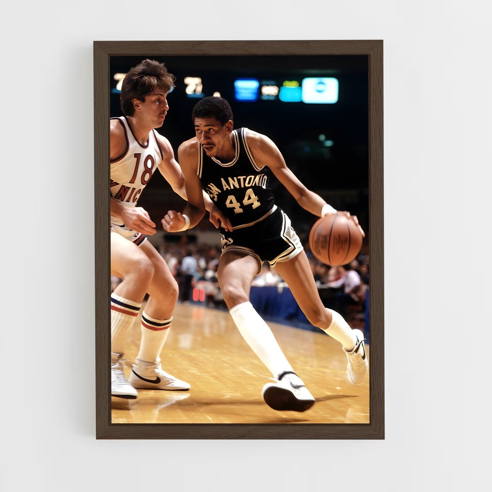 ap-george gervin-4 cadre Bois foncé