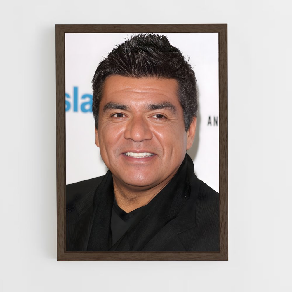 ap-george lopez-4 cadre Bois foncé