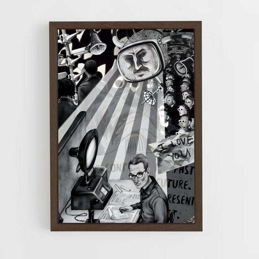 ap-george orwell-5 cadre Bois foncé