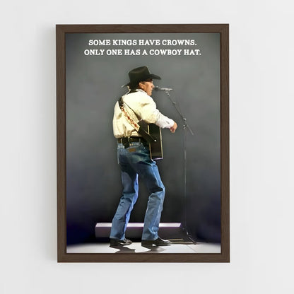ap-george strait-10 cadre Bois foncé