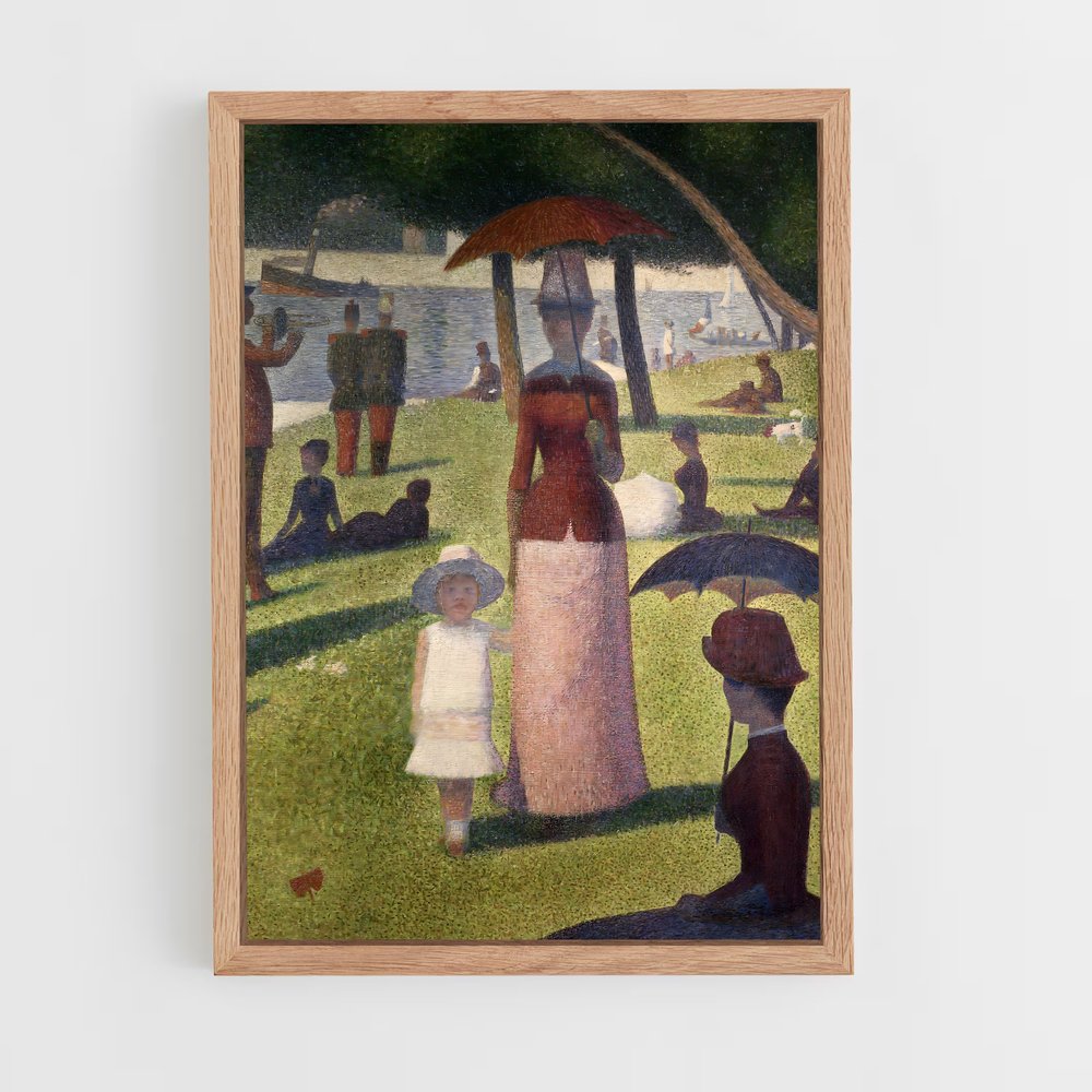 ap-georges seurat-3 cadre Bois clair