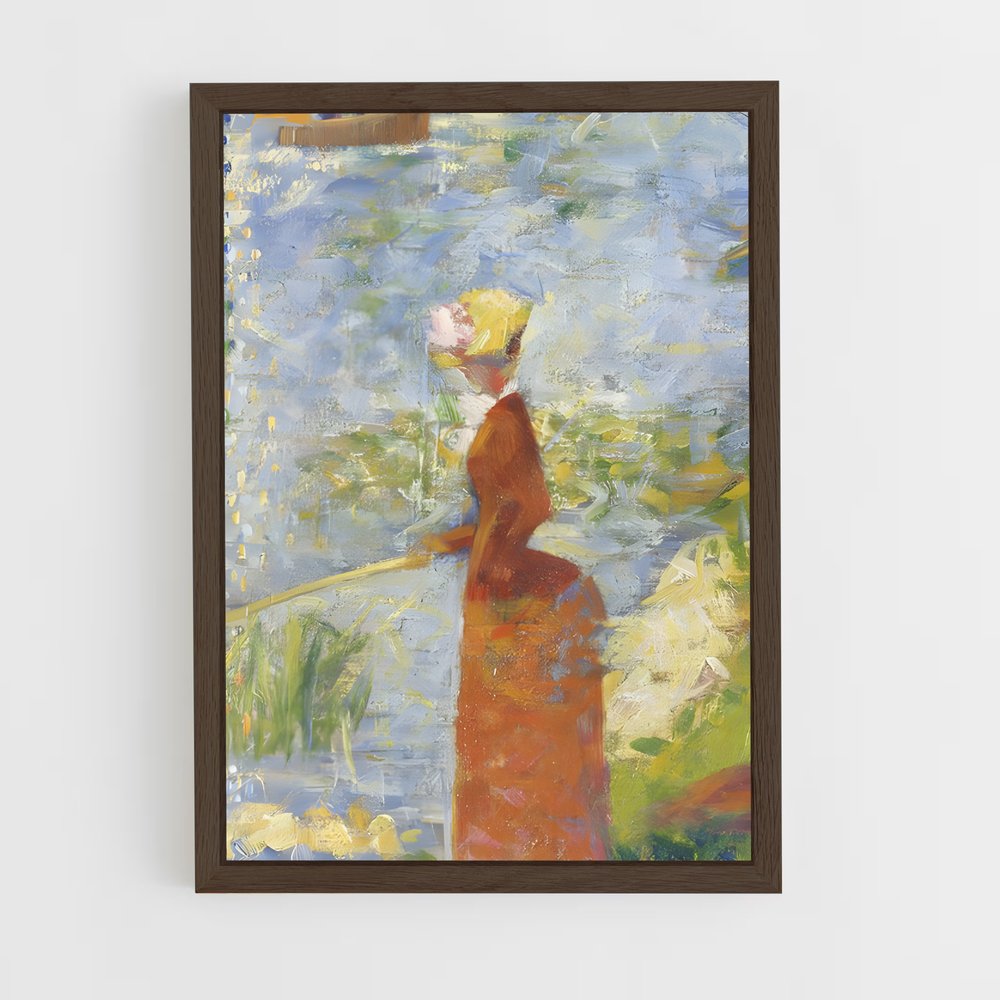 ap-georges seurat-5 cadre Bois foncé