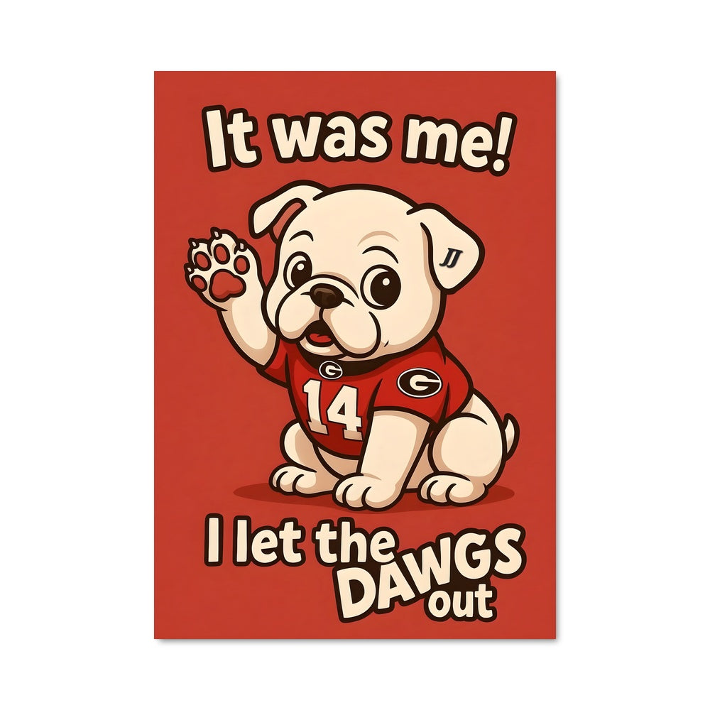 Poster Georgia Bulldog Touchdown