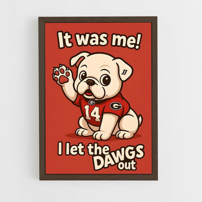 ap-georgia bulldogs-2 cadre Bois foncé