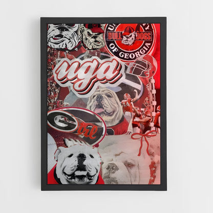 ap-georgia bulldogs-7 cadre Noir