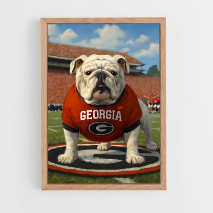 ap-georgia bulldogs-9 cadre Bois clair