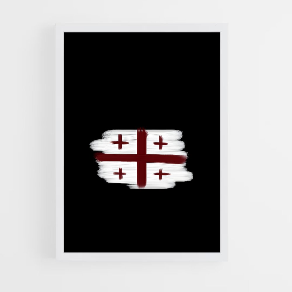 ap-georgia flag-4 cadre Blanc