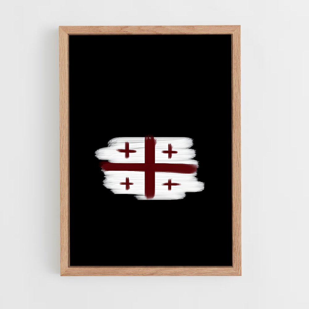 ap-georgia flag-4 cadre Bois clair