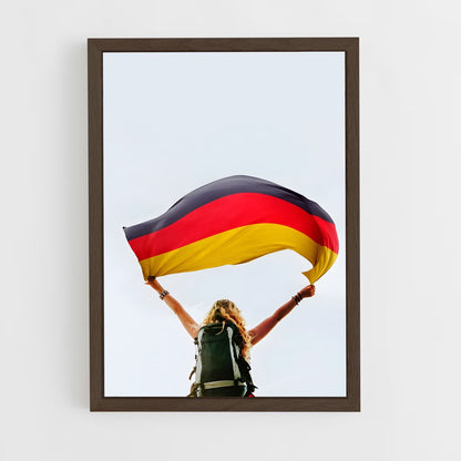 ap-germany flag-1 cadre Bois foncé