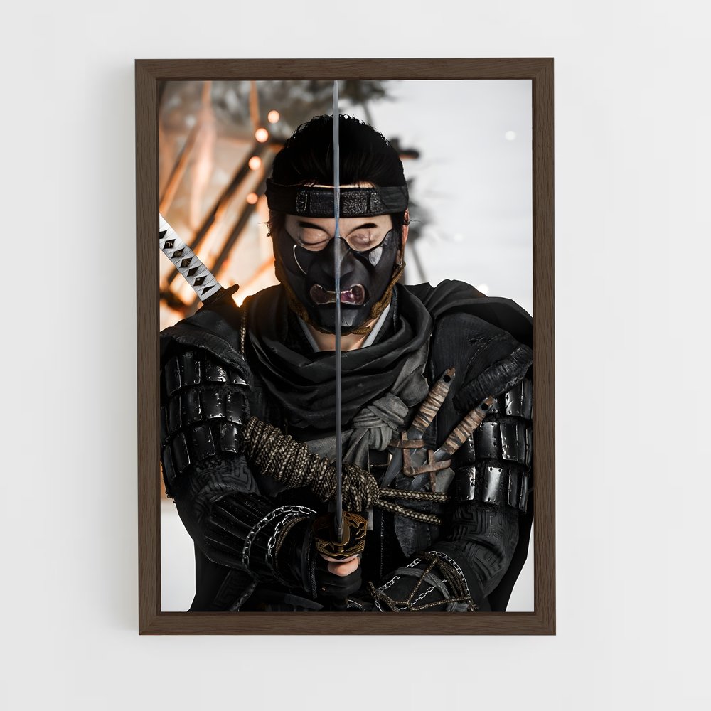 ap-ghost of tsushima-9 cadre Bois foncé