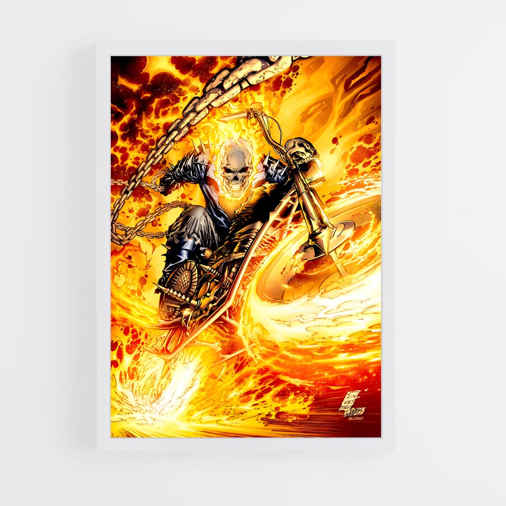 ap-ghost rider johnny blaze-6 cadre Blanc