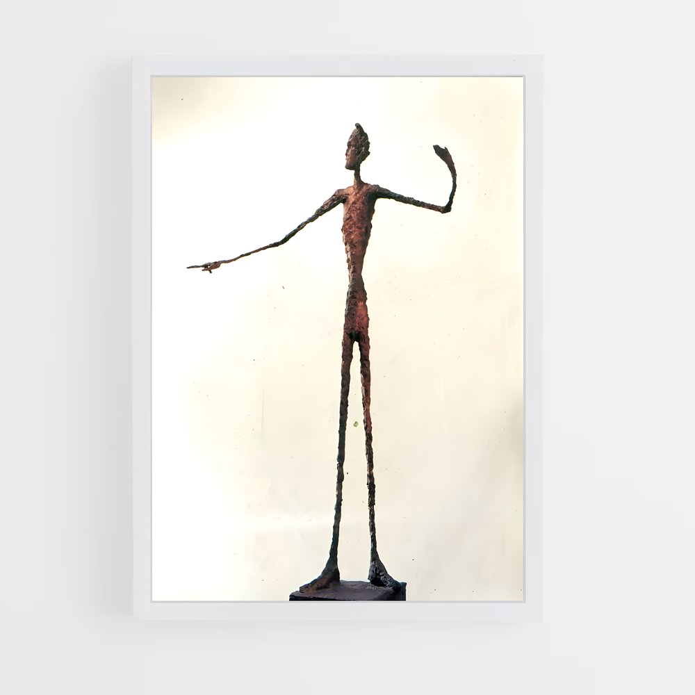 ap-giacometti pointing man-1 cadre Blanc