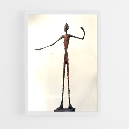 ap-giacometti pointing man-1 cadre Blanc