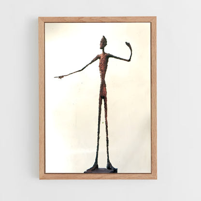 ap-giacometti pointing man-1 cadre Bois clair