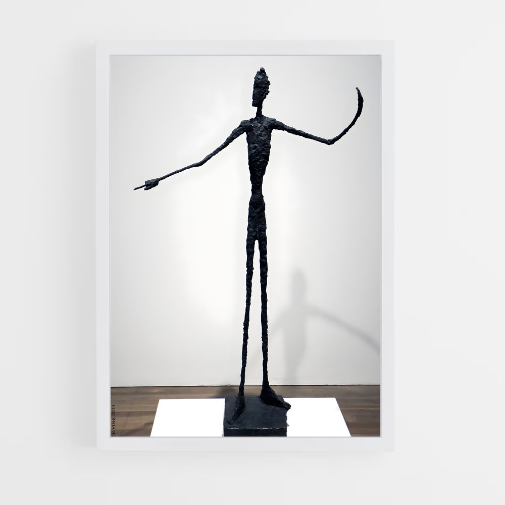 ap-giacometti pointing man-2 cadre Blanc