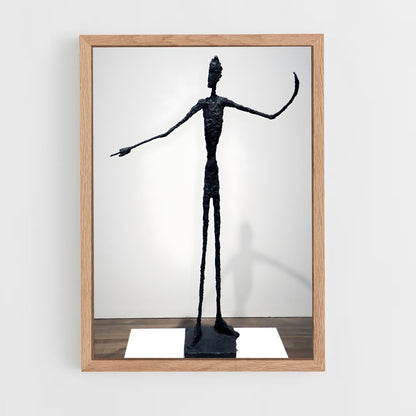 ap-giacometti pointing man-2 cadre Bois clair