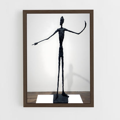 ap-giacometti pointing man-2 cadre Bois foncé