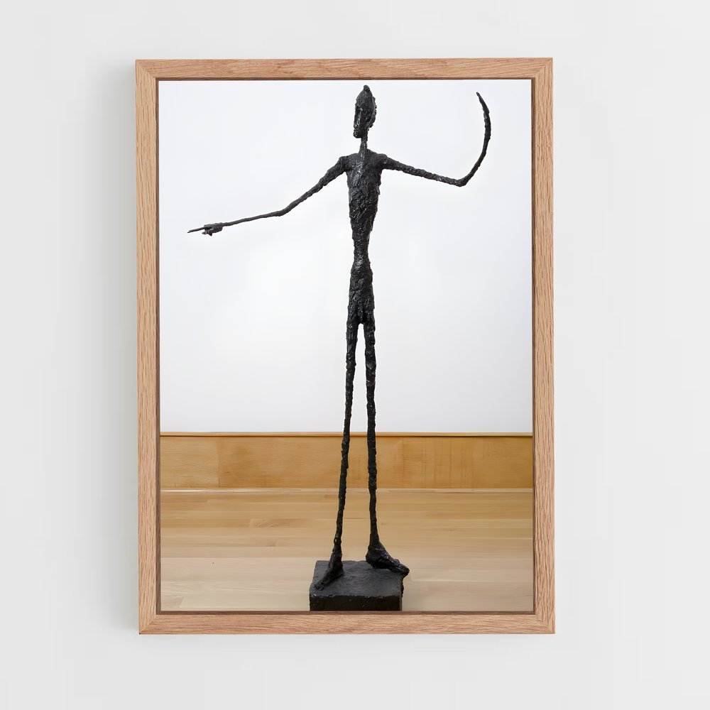 ap-giacometti pointing man-3 cadre Bois clair