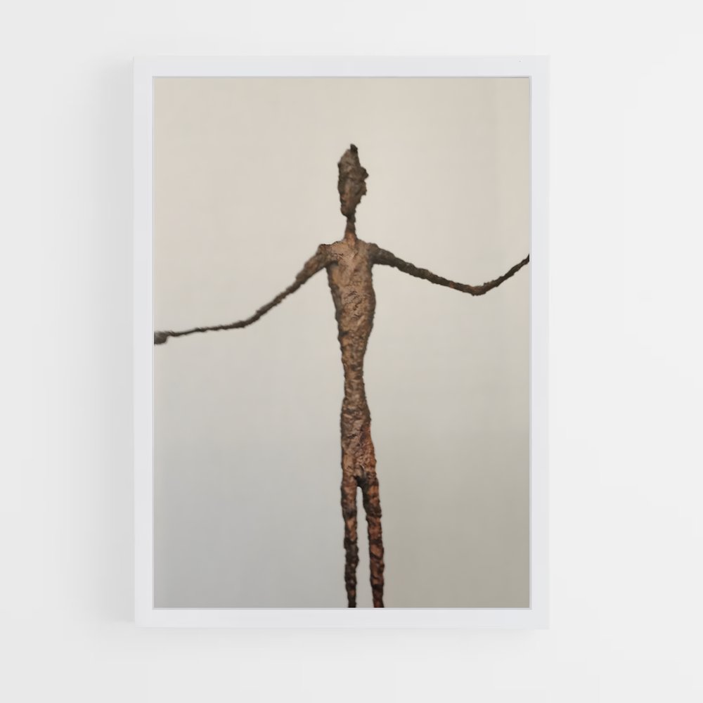 ap-giacometti pointing man-5 cadre Blanc