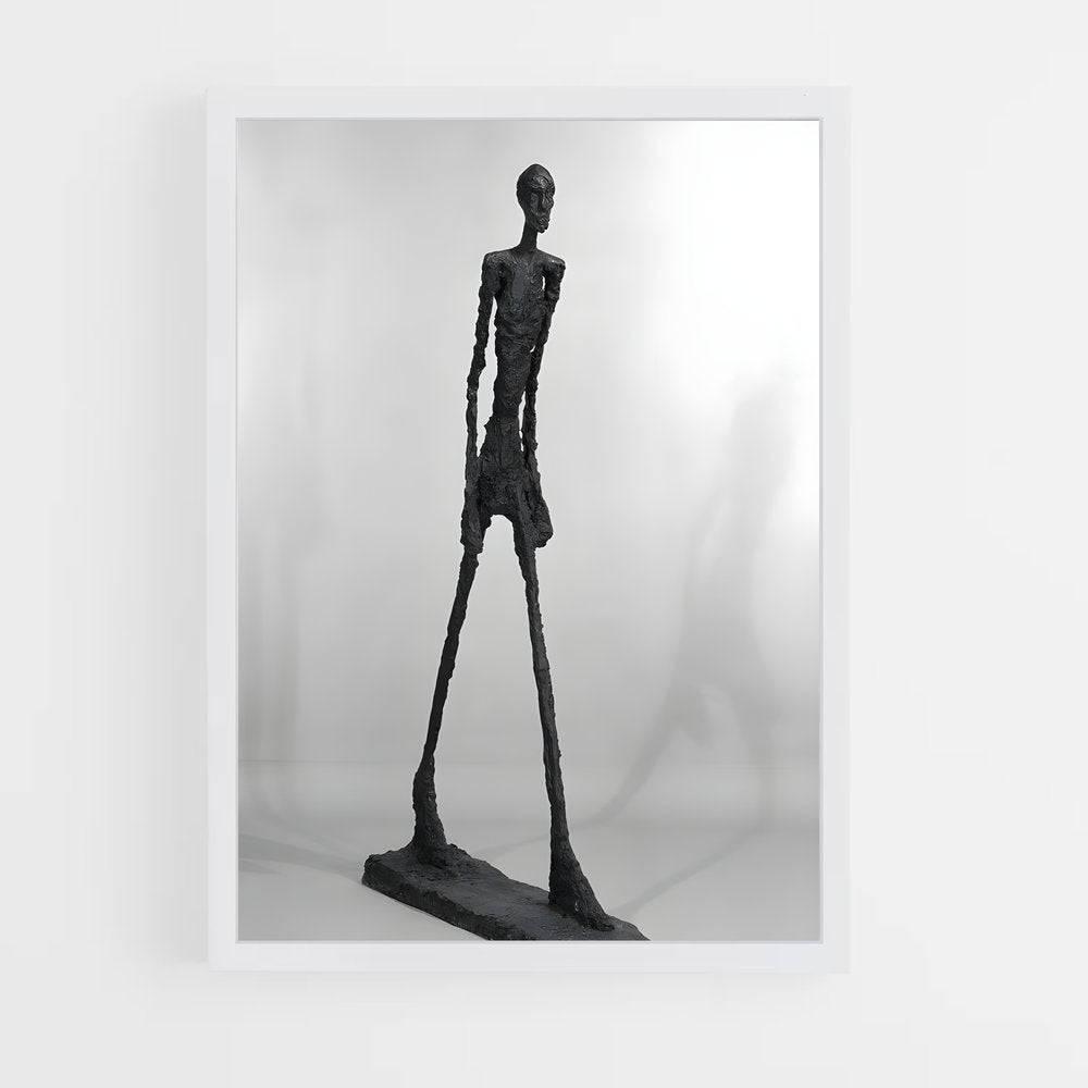 ap-giacometti walking man-1 cadre Blanc