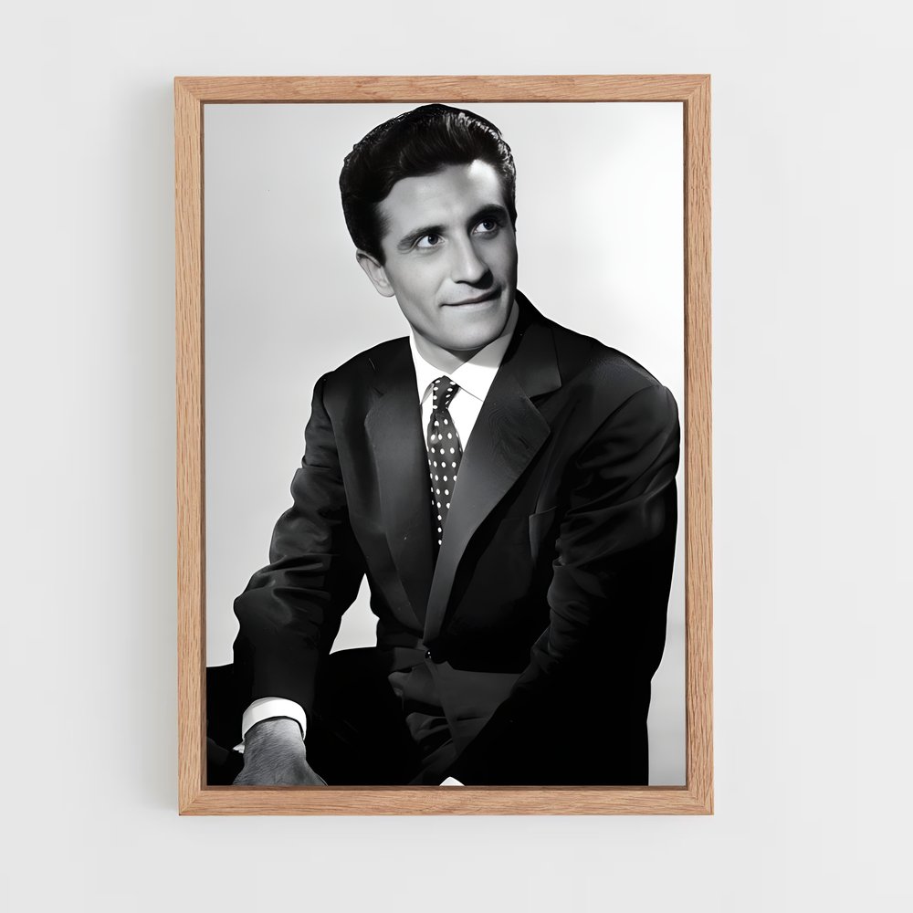 ap-gilbert becaud-2 cadre Bois clair