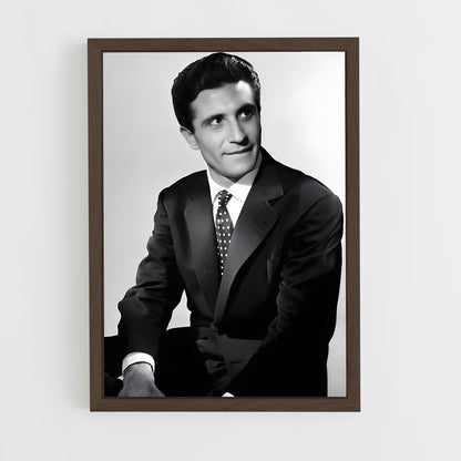 ap-gilbert becaud-2 cadre Bois foncé