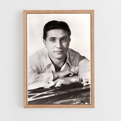 ap-gilbert becaud-3 cadre Bois clair
