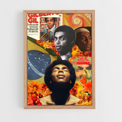 ap-gilberto gil-1 cadre Bois clair