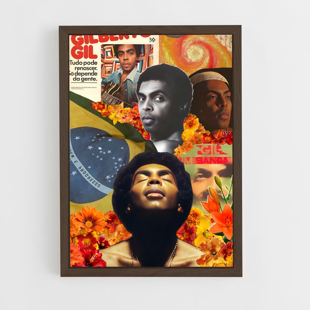ap-gilberto gil-1 cadre Bois foncé