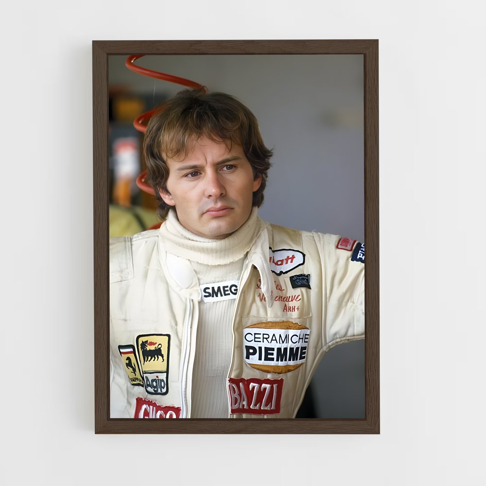 ap-gilles villeneuve-10 cadre Bois foncé